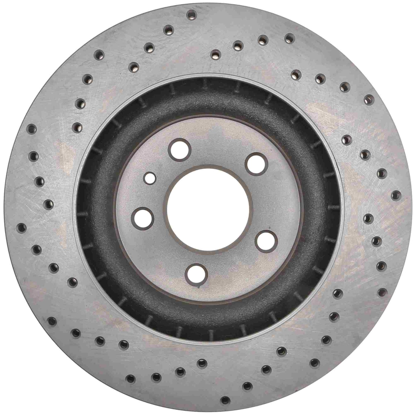 StopTech Sport Cross Drilled Brake Rotor; Front Left