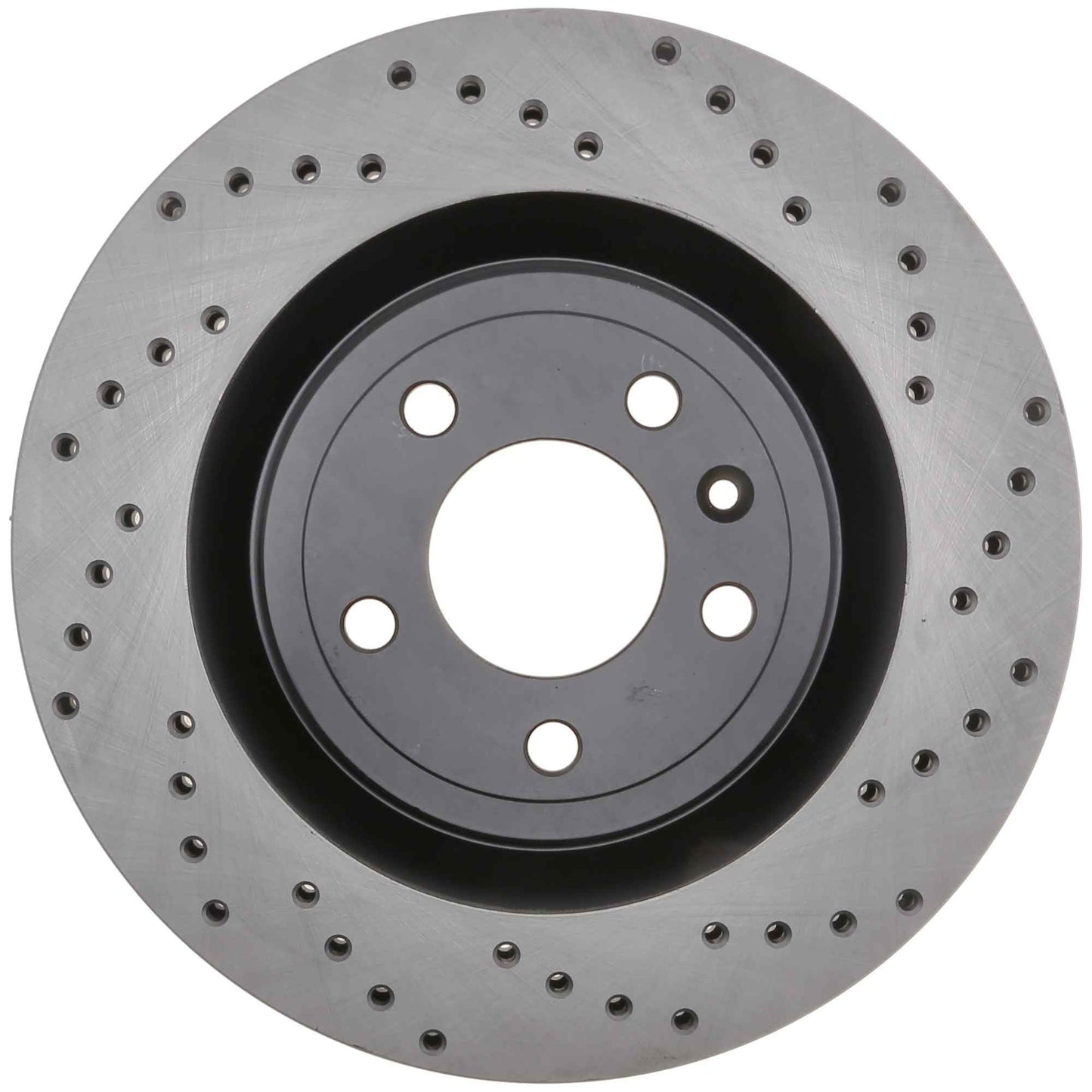 StopTech Sport Cross Drilled Brake Rotor; Front Left