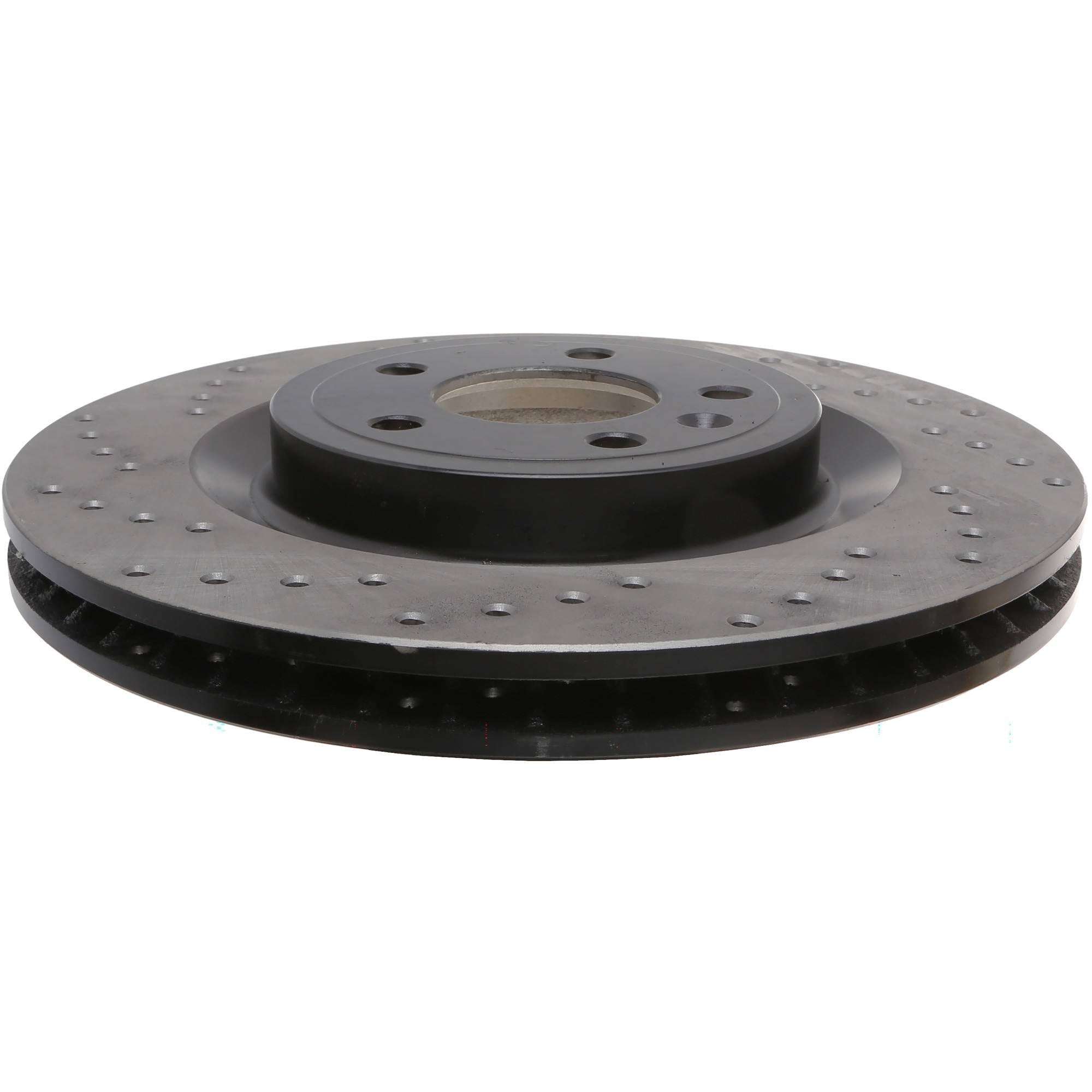 StopTech Sport Cross Drilled Brake Rotor; Front Right