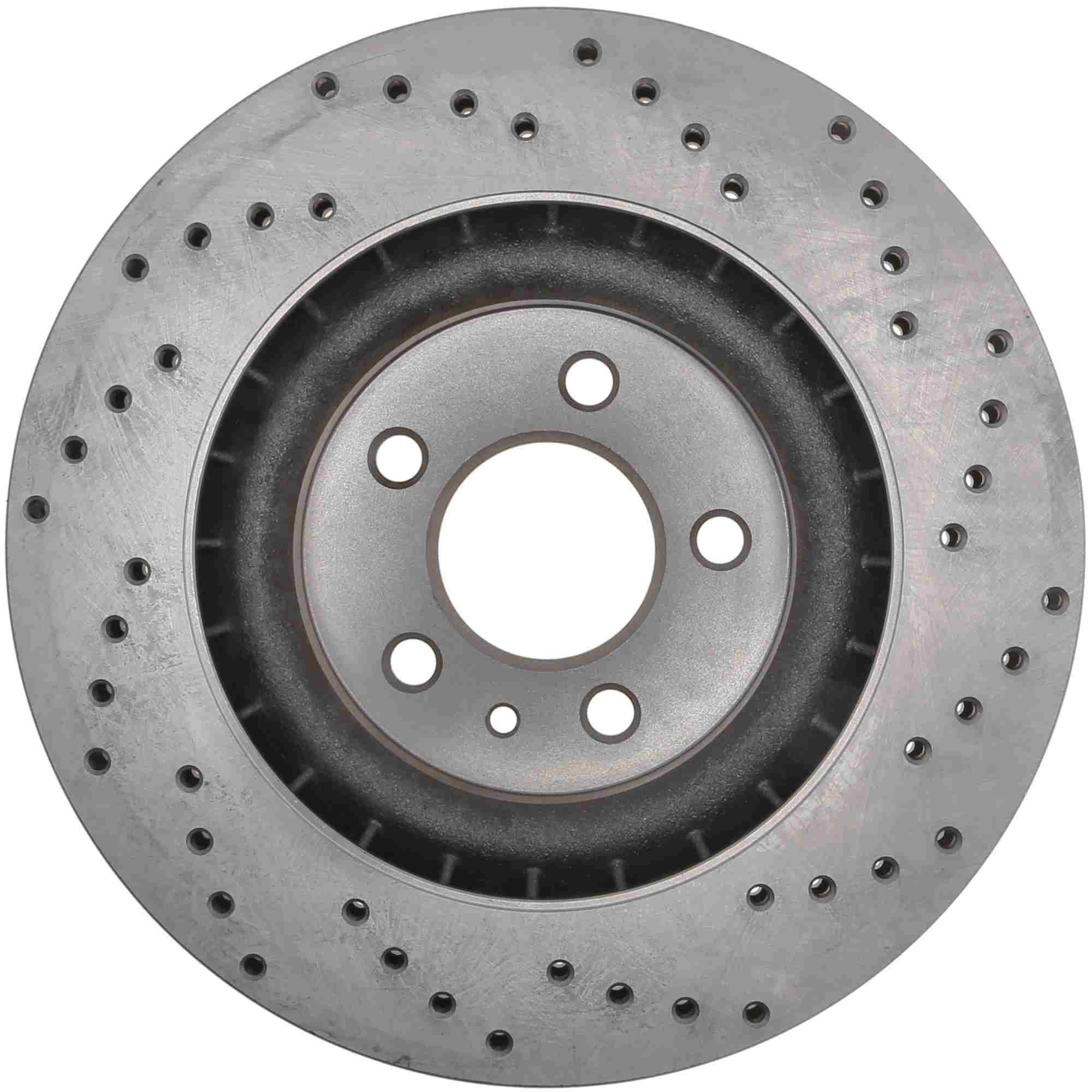 StopTech Sport Cross Drilled Brake Rotor; Front Right