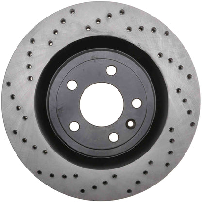 StopTech Sport Cross Drilled Brake Rotor; Front Right