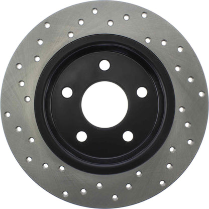 StopTech Sport Cross Drilled Brake Rotor; Rear Left