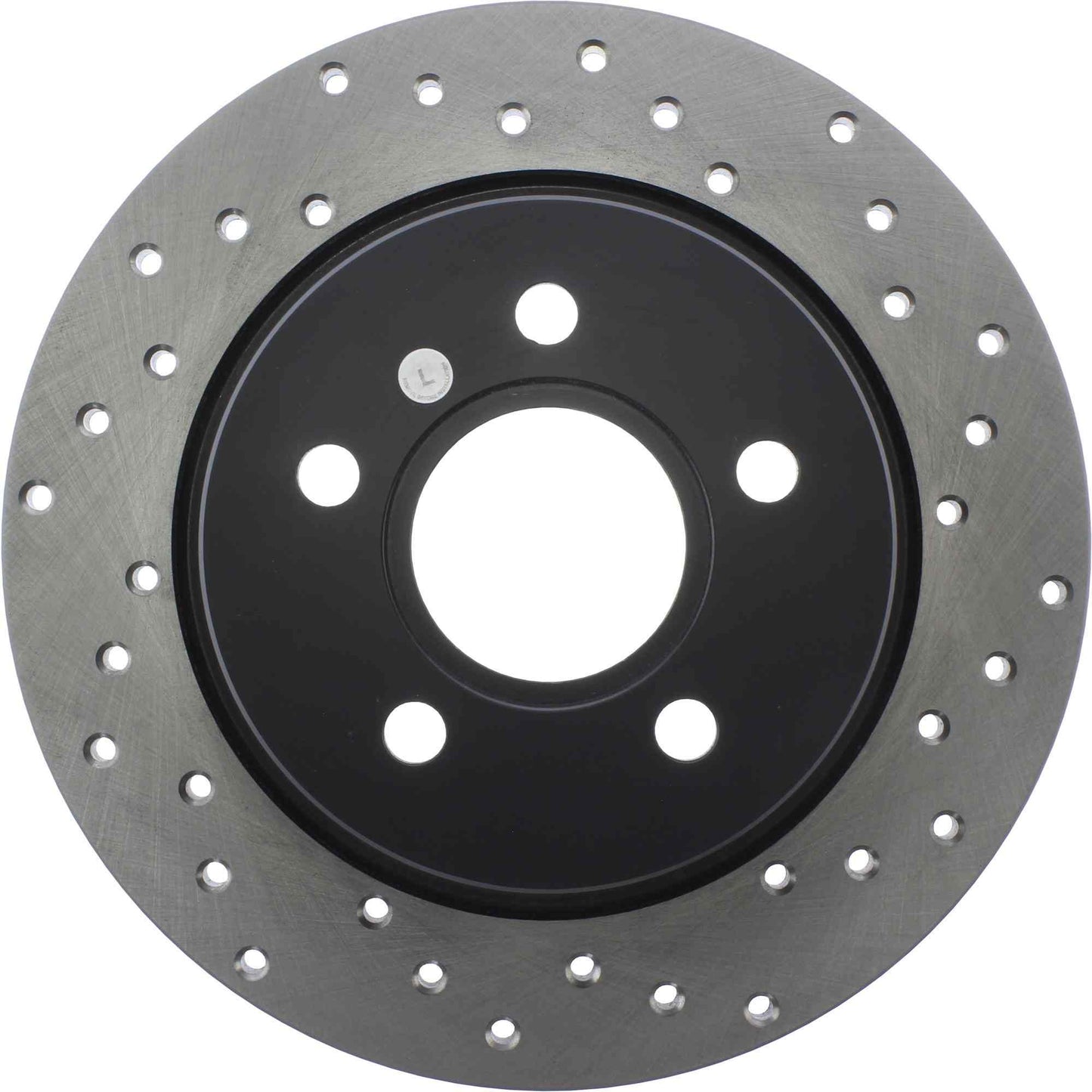 StopTech Sport Cross Drilled Brake Rotor; Rear Left