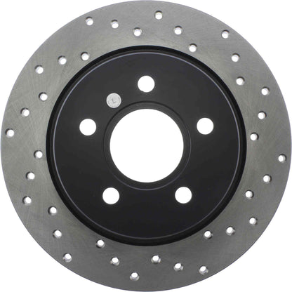StopTech Sport Cross Drilled Brake Rotor; Rear Left