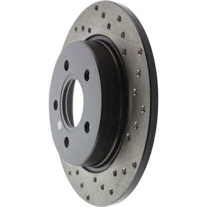 StopTech Sport Cross Drilled Brake Rotor; Rear Left