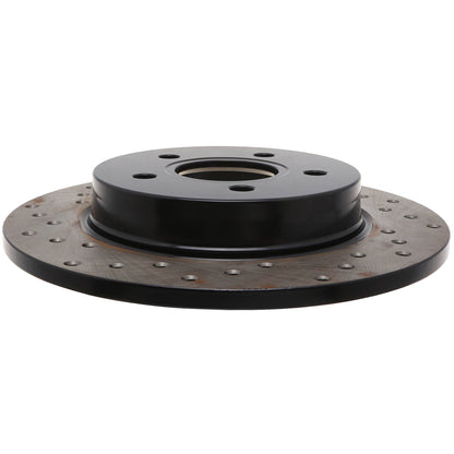 StopTech Sport Cross Drilled Brake Rotor; Rear Right