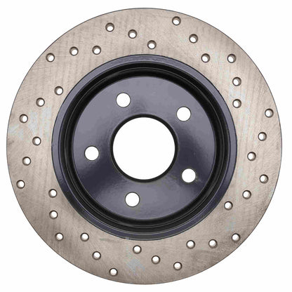 StopTech Sport Cross Drilled Brake Rotor; Rear Right