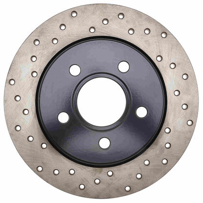 StopTech Sport Cross Drilled Brake Rotor; Rear Right