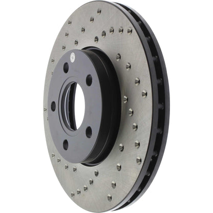 StopTech Sport Cryo Cross Drilled Brake Rotor; Front Right