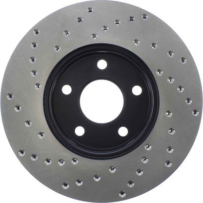 StopTech Sport Cross Drilled Brake Rotor; Front Left