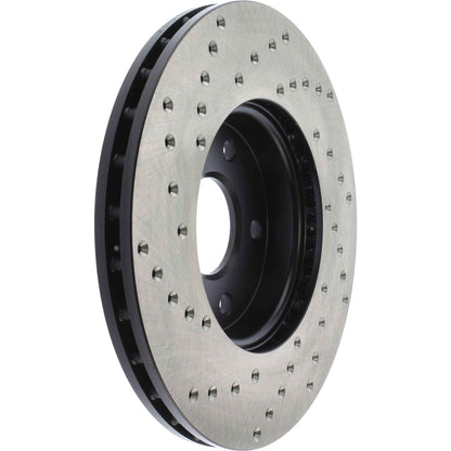 StopTech Sport Cross Drilled Brake Rotor; Front Left