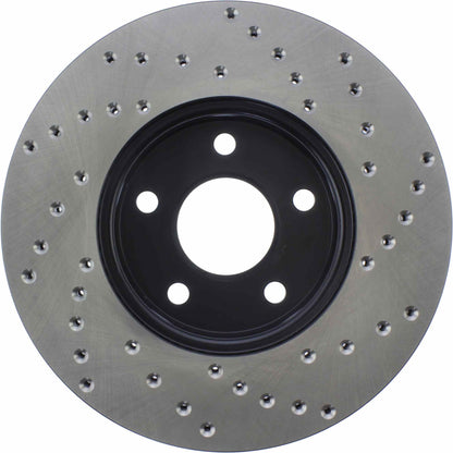StopTech Sport Cross Drilled Brake Rotor; Front Right