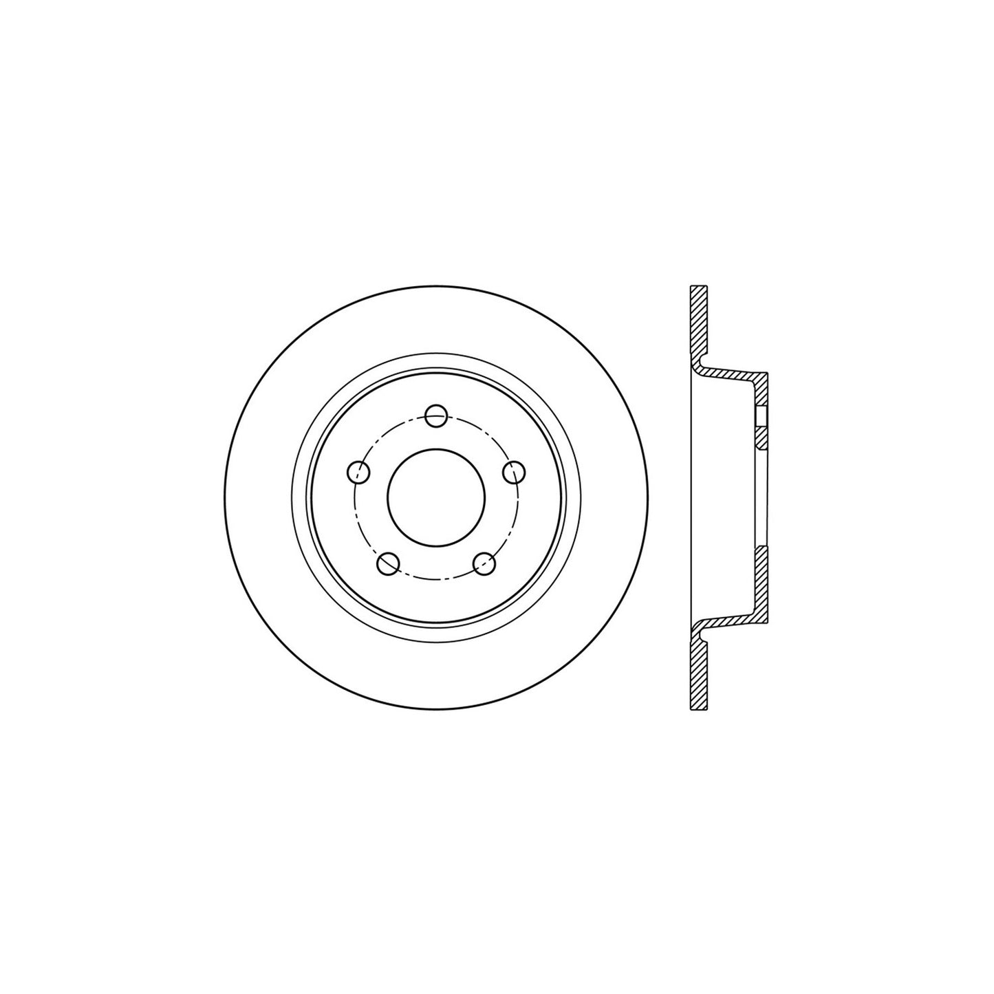 StopTech Sport Cross Drilled Brake Rotor; Rear Left