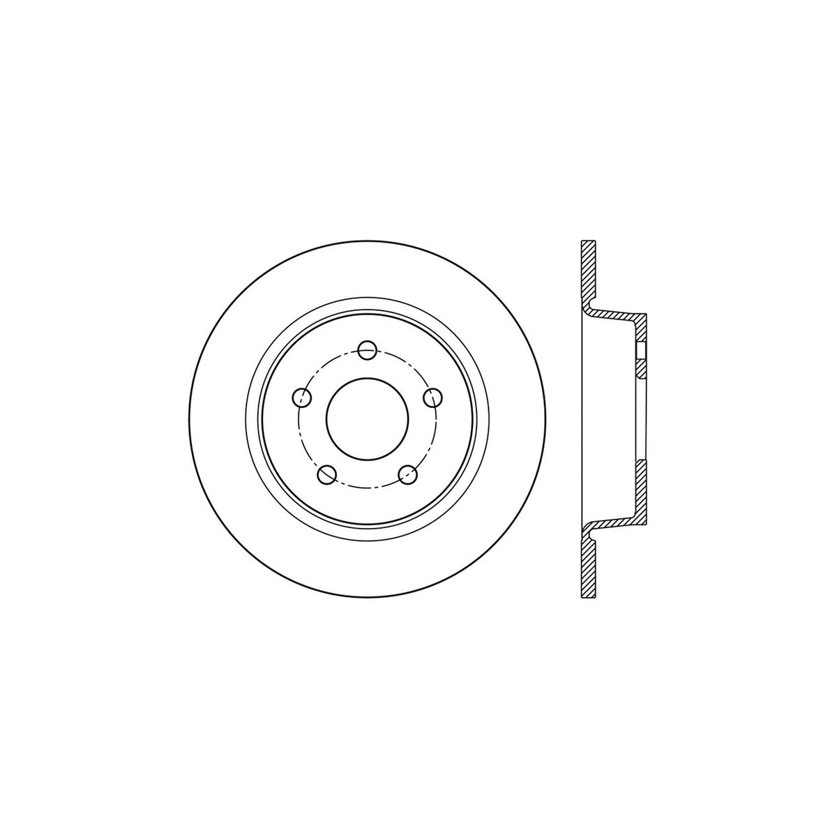 StopTech Sport Cross Drilled Brake Rotor; Rear Left
