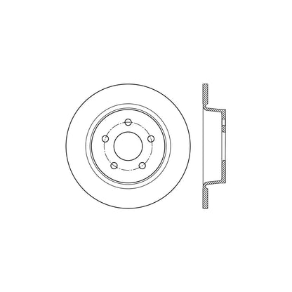 StopTech Sport Cross Drilled Brake Rotor; Rear Left