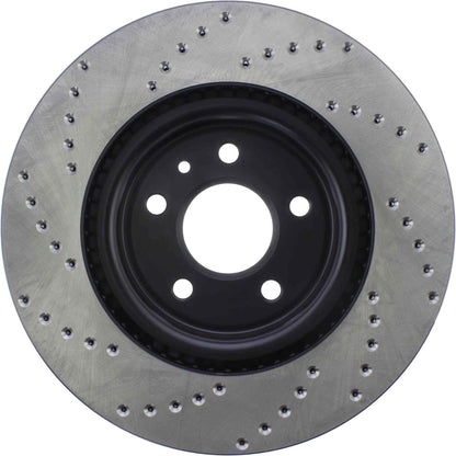 StopTech Sport Cross Drilled Brake Rotor; Front Left