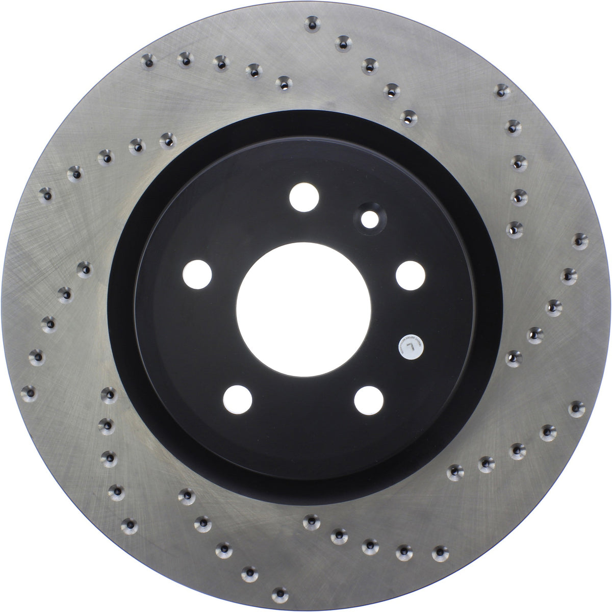StopTech Sport Cross Drilled Brake Rotor; Front Left