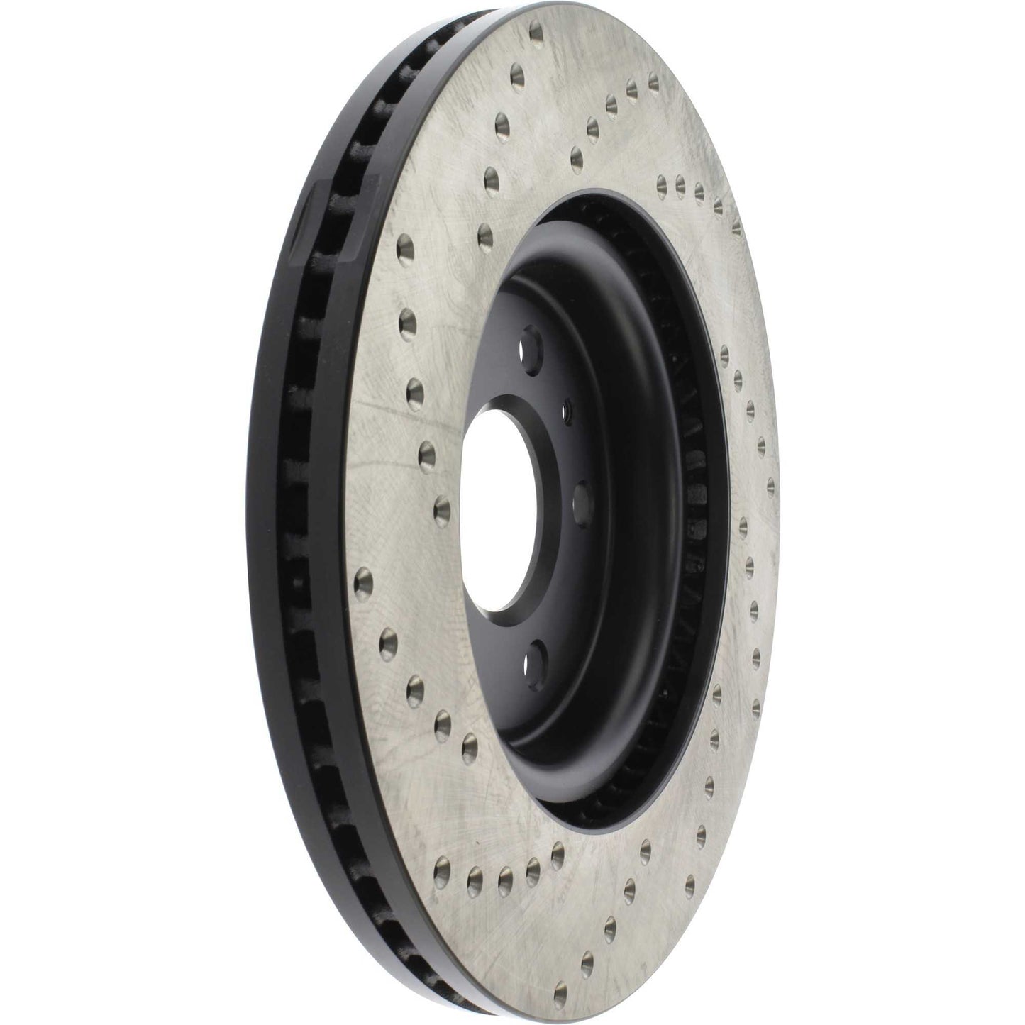 StopTech Sport Cross Drilled Brake Rotor; Front Left