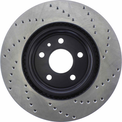 StopTech Sport Cross Drilled Brake Rotor; Front Right