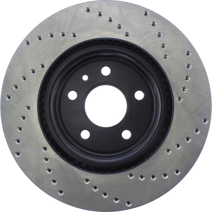 StopTech Sport Cross Drilled Brake Rotor; Front Right