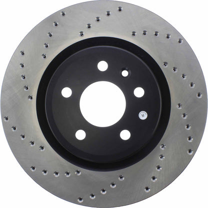 StopTech Sport Cross Drilled Brake Rotor; Front Right