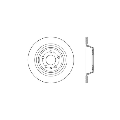 StopTech Sport Cross Drilled Brake Rotor; Rear Left