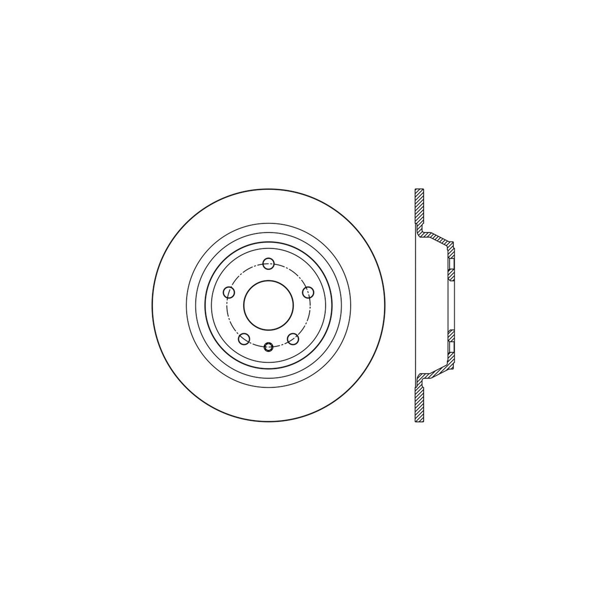 StopTech Sport Cross Drilled Brake Rotor; Rear Right