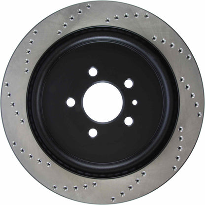 StopTech Sport Cross Drilled Brake Rotor; Rear Left