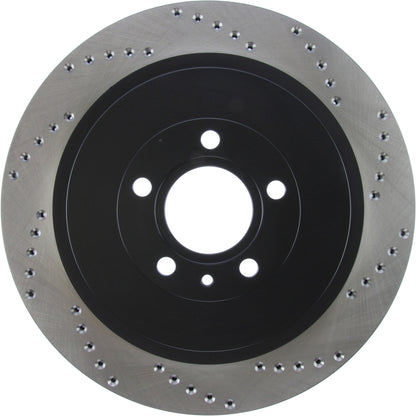 StopTech Sport Cross Drilled Brake Rotor; Rear Left