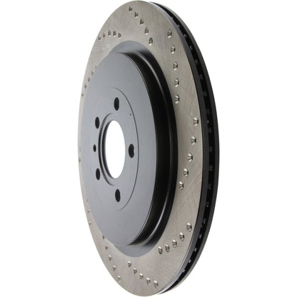 StopTech Sport Cross Drilled Brake Rotor; Rear Left