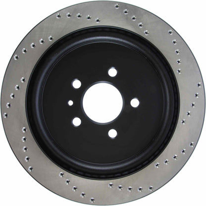 StopTech Sport Cross Drilled Brake Rotor; Rear Right