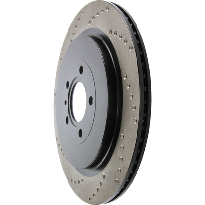 StopTech Sport Cross Drilled Brake Rotor; Rear Right