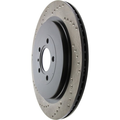 StopTech Sport Cross Drilled Brake Rotor; Rear Right