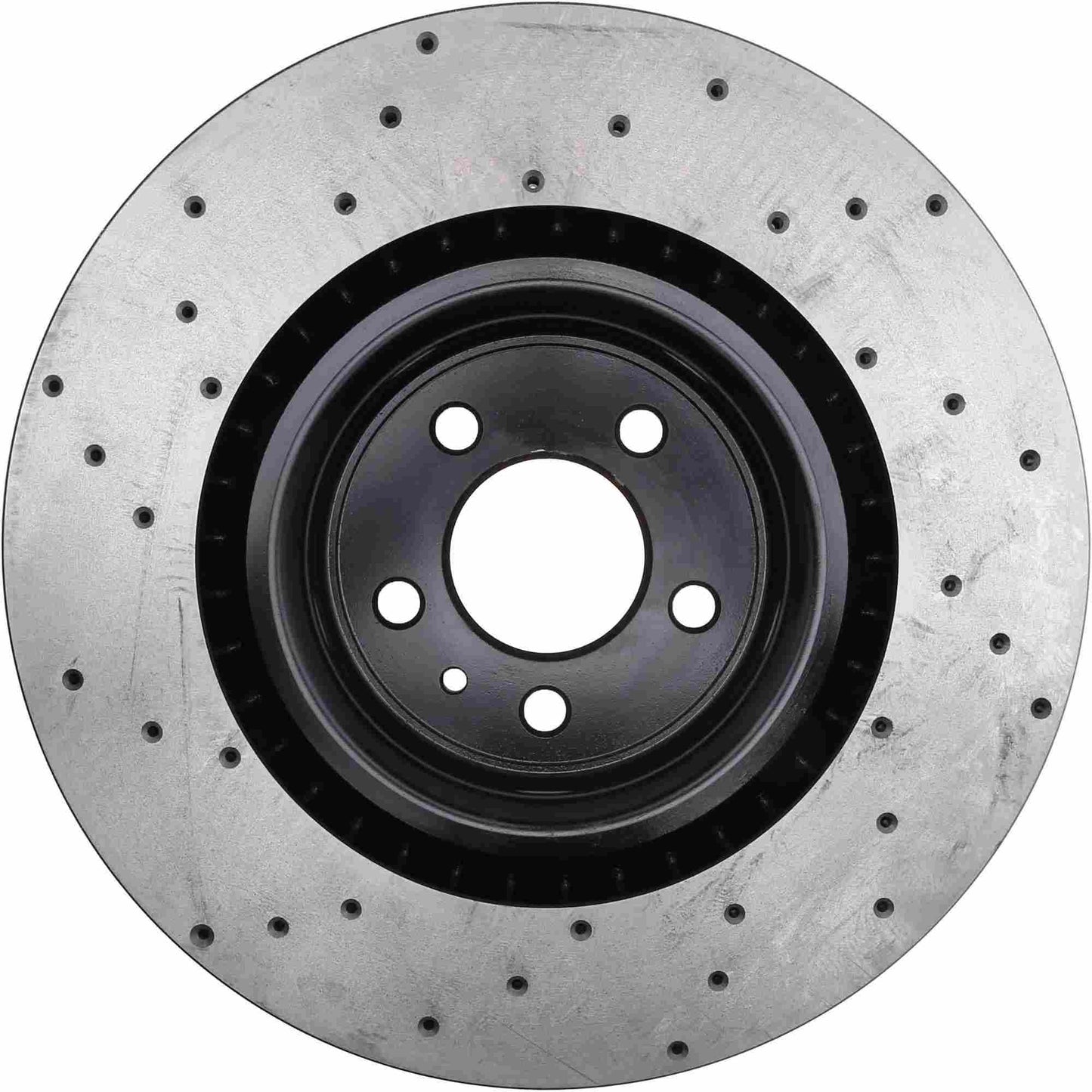 StopTech Sport Cross Drilled Brake Rotor; Front Left