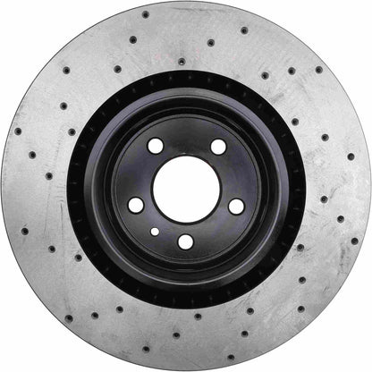 StopTech Sport Cross Drilled Brake Rotor; Front Left