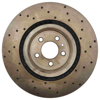 StopTech Sport Cross Drilled Brake Rotor; Front Right