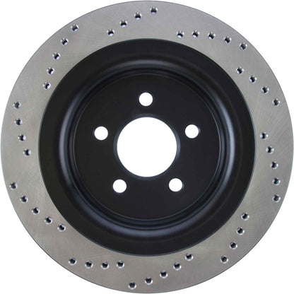 StopTech Sport Cross Drilled Brake Rotor; Rear Left