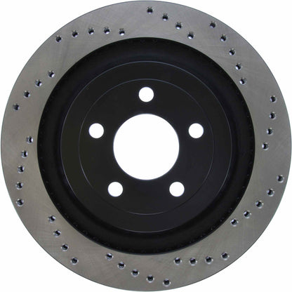 StopTech Sport Cross Drilled Brake Rotor; Rear Left