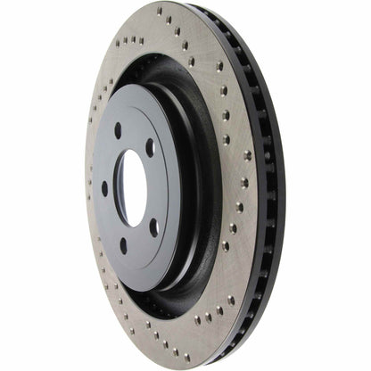 StopTech Sport Cross Drilled Brake Rotor; Rear Left