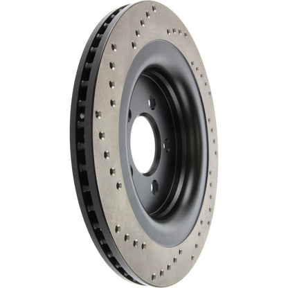 StopTech Sport Cross Drilled Brake Rotor; Rear Left
