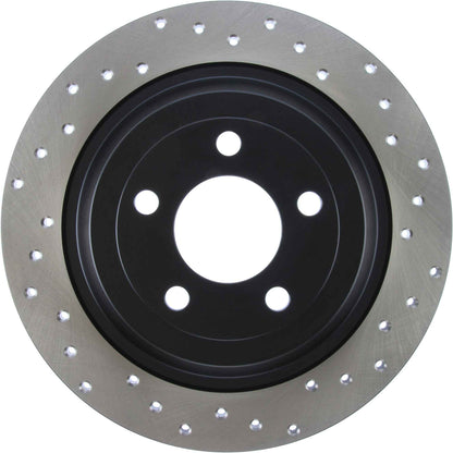 StopTech Sport Cross Drilled Brake Rotor; Rear Left