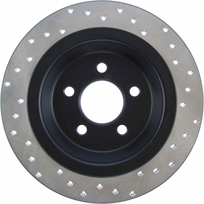 StopTech Sport Cross Drilled Brake Rotor; Rear Right