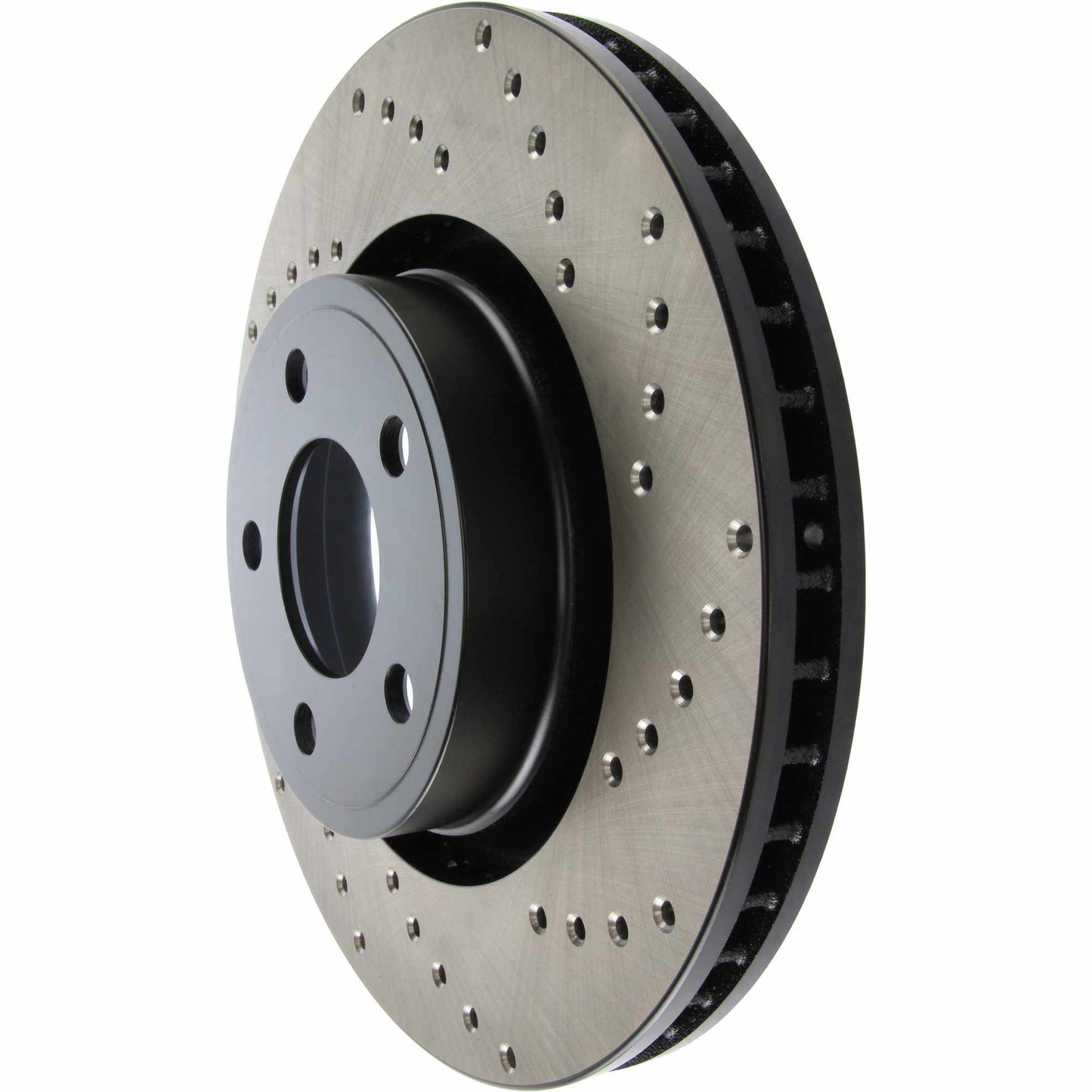 StopTech Sport Cross Drilled Brake Rotor; Front Left