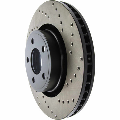 StopTech Sport Cross Drilled Brake Rotor; Front Left