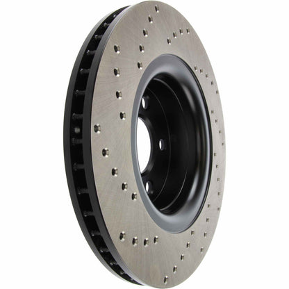 StopTech Sport Cross Drilled Brake Rotor; Front Left