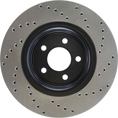 StopTech Sport Cross Drilled Brake Rotor; Front Right