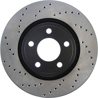 StopTech Sport Cross Drilled Brake Rotor; Front Right
