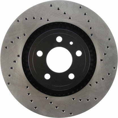 StopTech Sport Cross Drilled Brake Rotor; Front Left