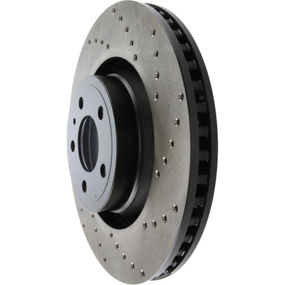 StopTech Sport Cross Drilled Brake Rotor; Front Left