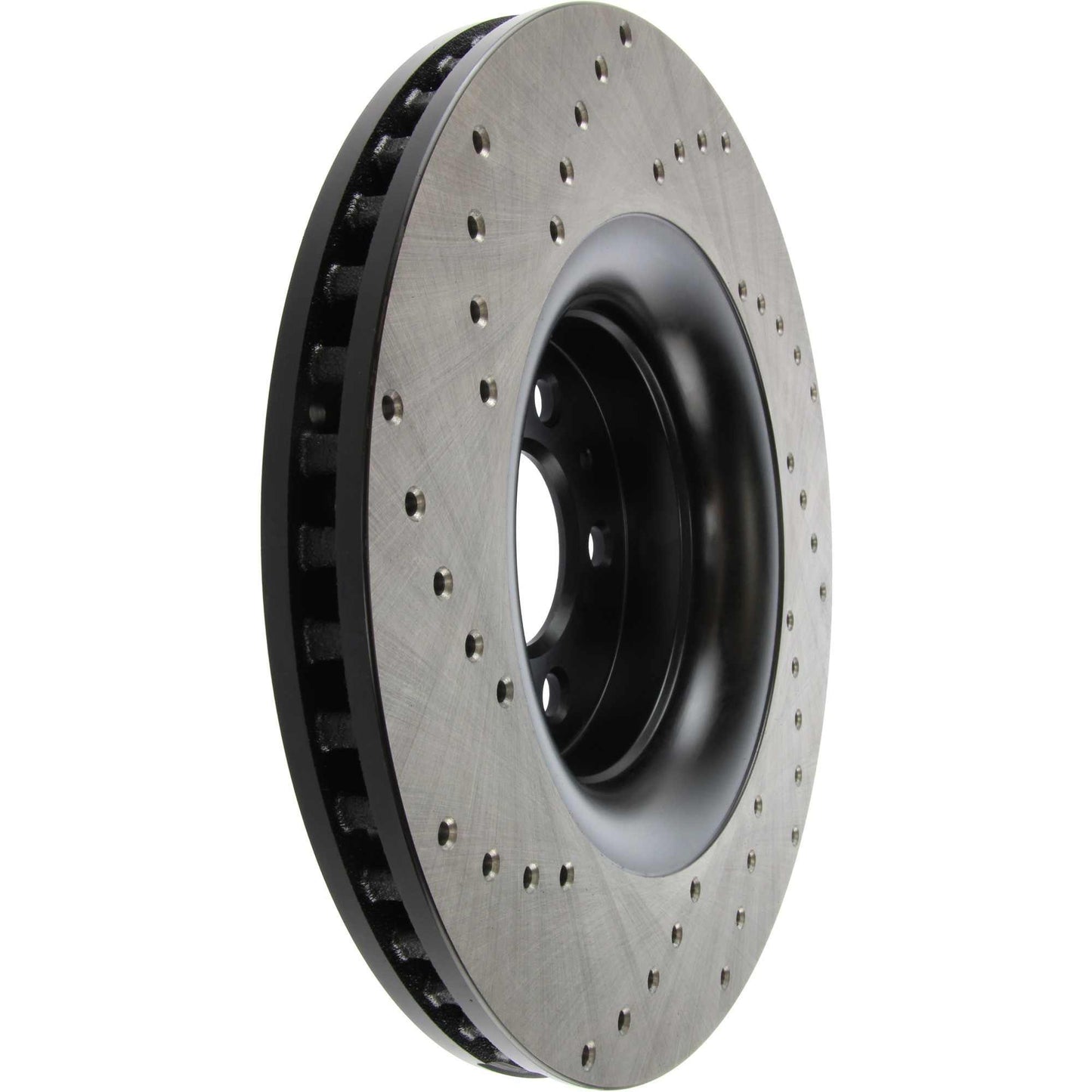 StopTech Sport Cross Drilled Brake Rotor; Front Left